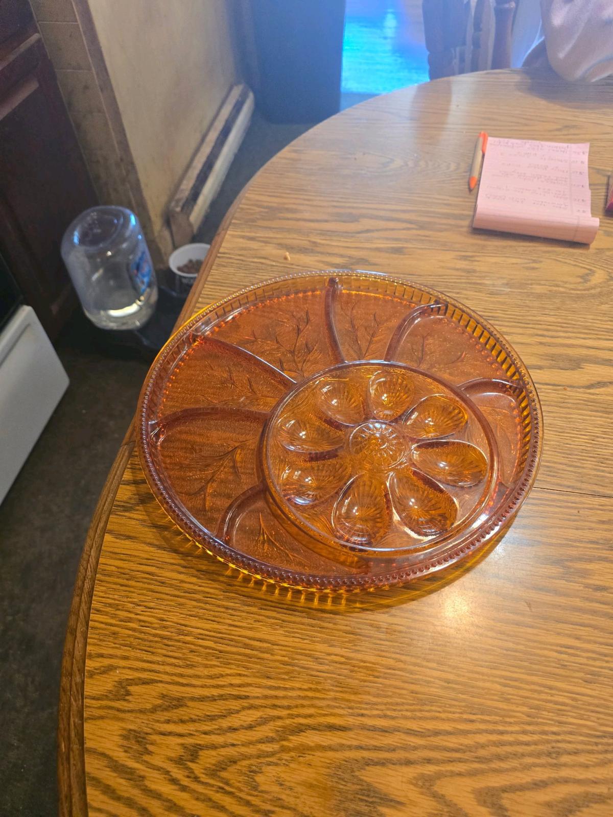 amber Indian deviled egg and relish tray - High Point, North Carolina - FleaMarketBay