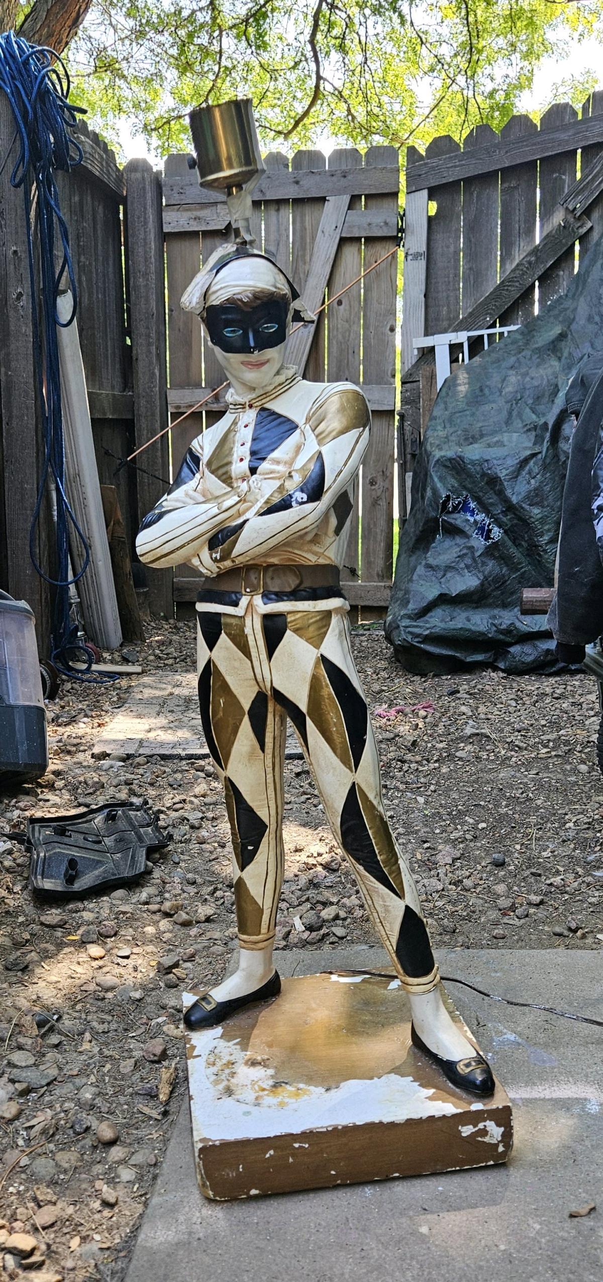 1950s Plaster Harlequin Lamp by Marbro