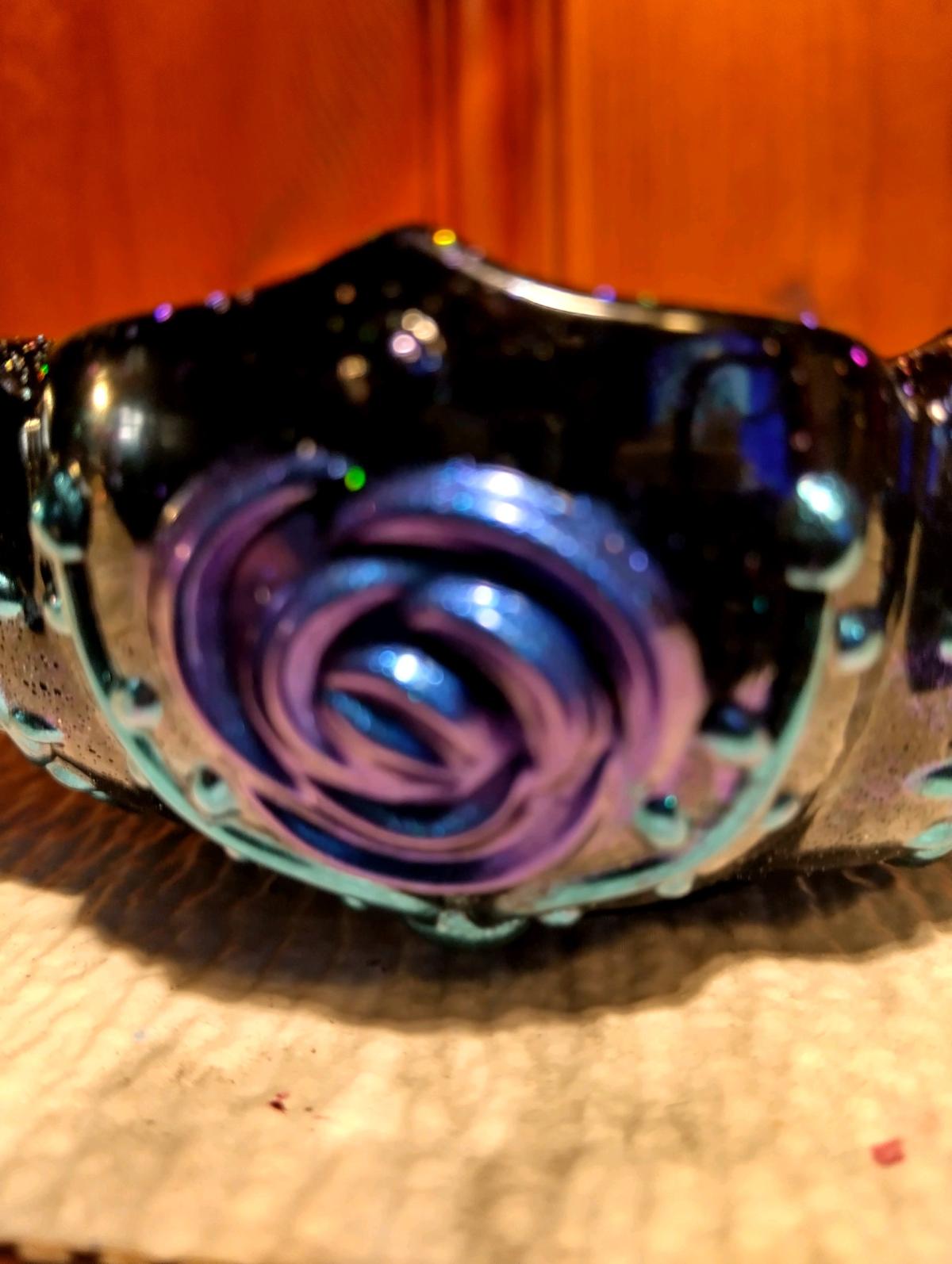 Handmade metallic Flower bowl - Bogalusa, Louisiana - FleaMarketBay