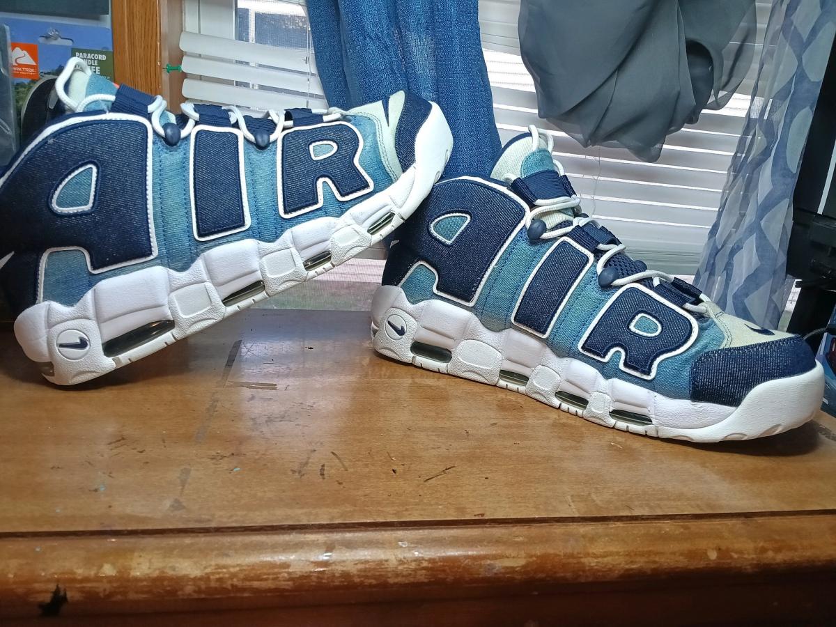 Mens Nike Air more up tempo denim obsidian size 13