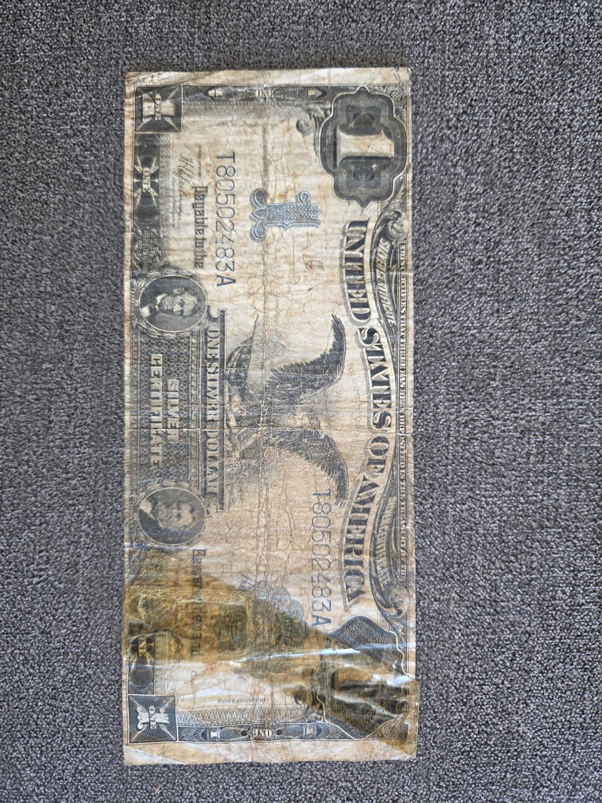 1899 one dollar silver certificate Black Eagle