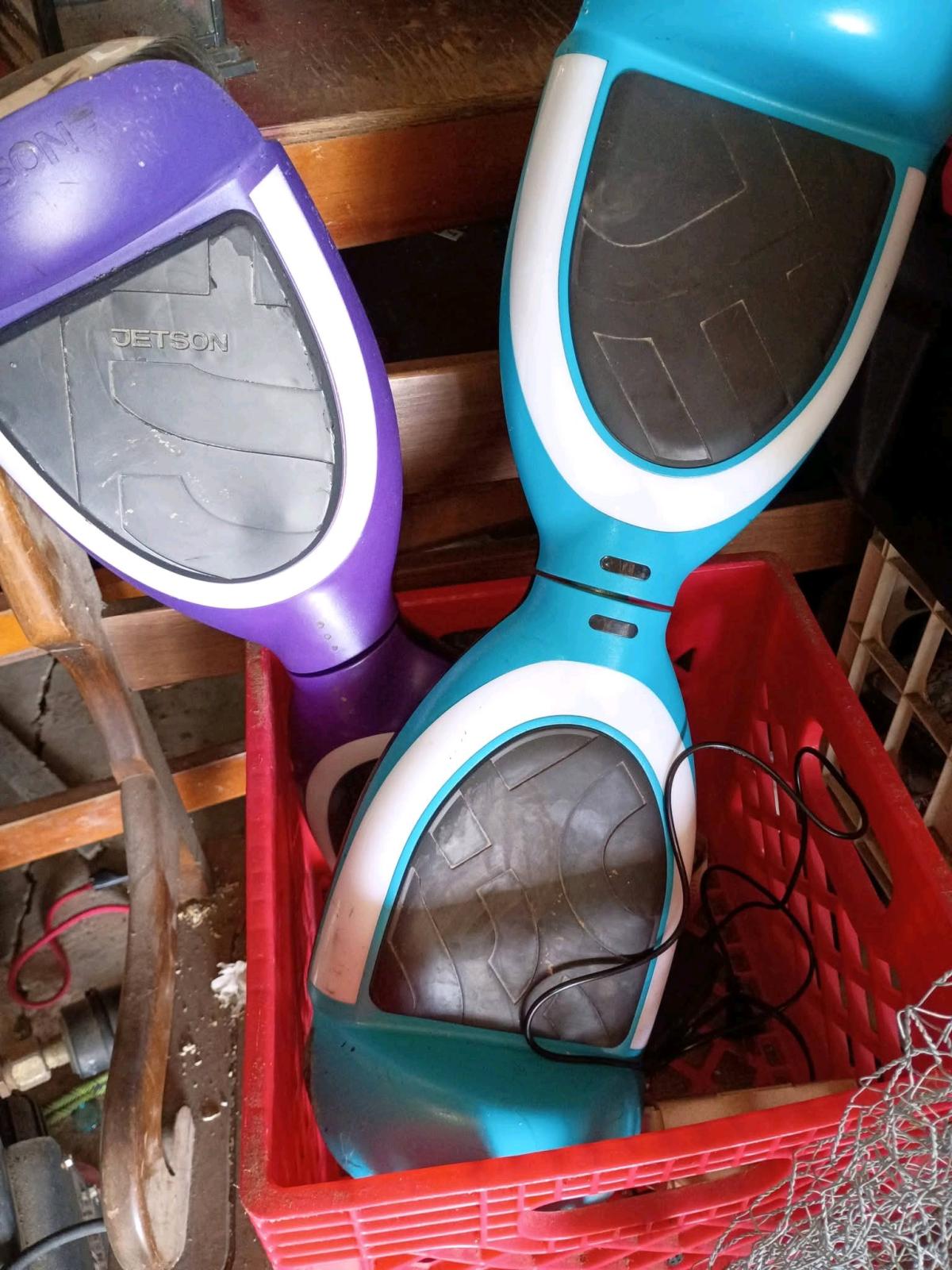 purple working hoverboard with 2 carts - Hermitage, Pennsylvania - FleaMarketBay