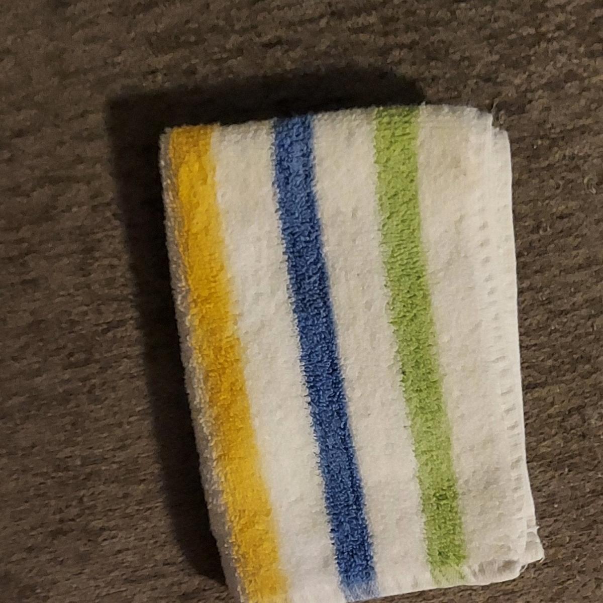 Striped Cotton Dishcloths Set Multicolor 3 Pack White Green - Tucson, Arizona - FleaMarketBay