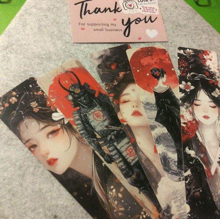 Japanese Geisha Handmade Bookmark Bundle Set of 5 - Monroeville, Alabama - FleaMarketBay