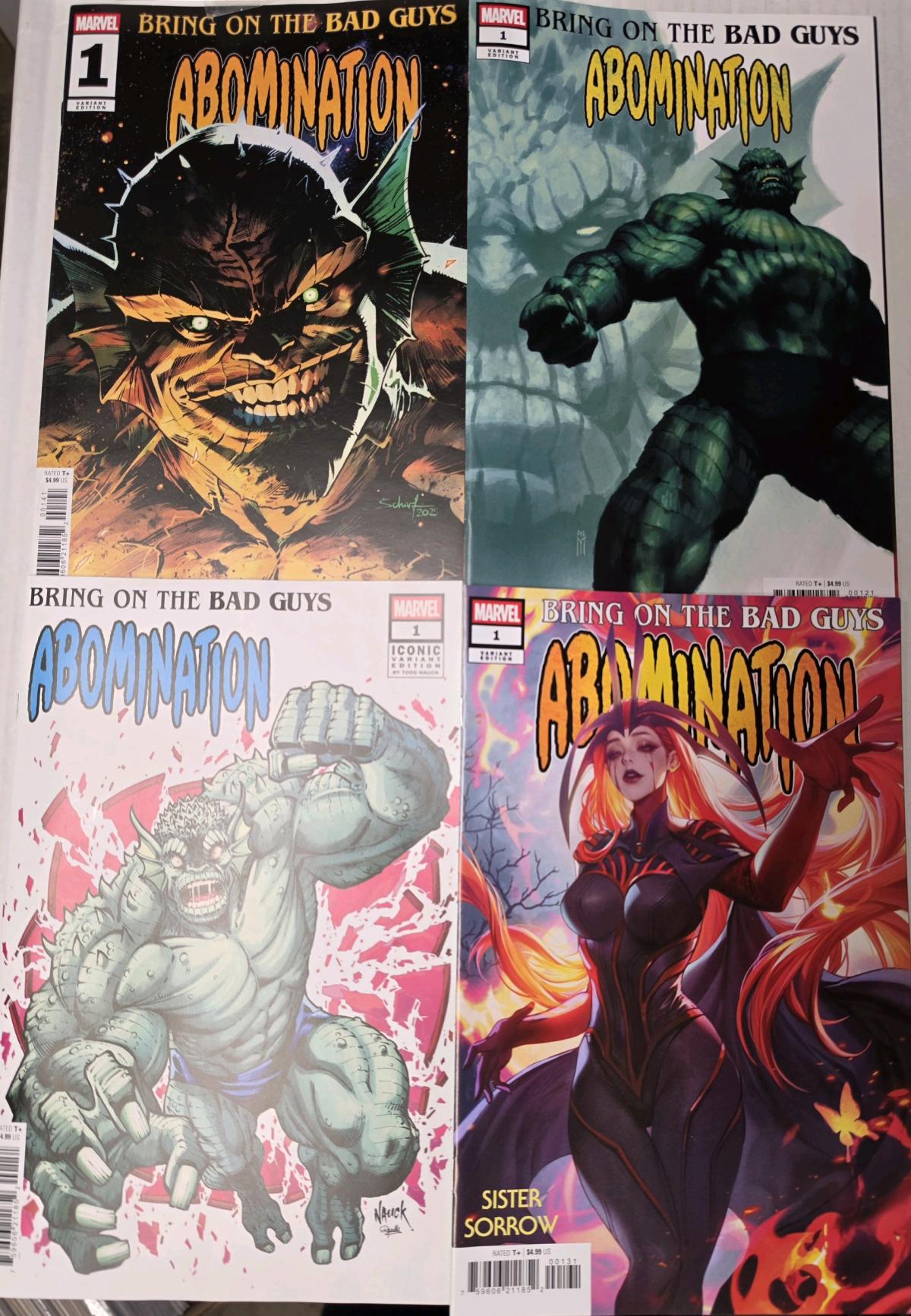 Bring on the Bad Guys Abomination1 Incredible Hulk Lot of 4 - Homewood, Illinois - FleaMarketBay