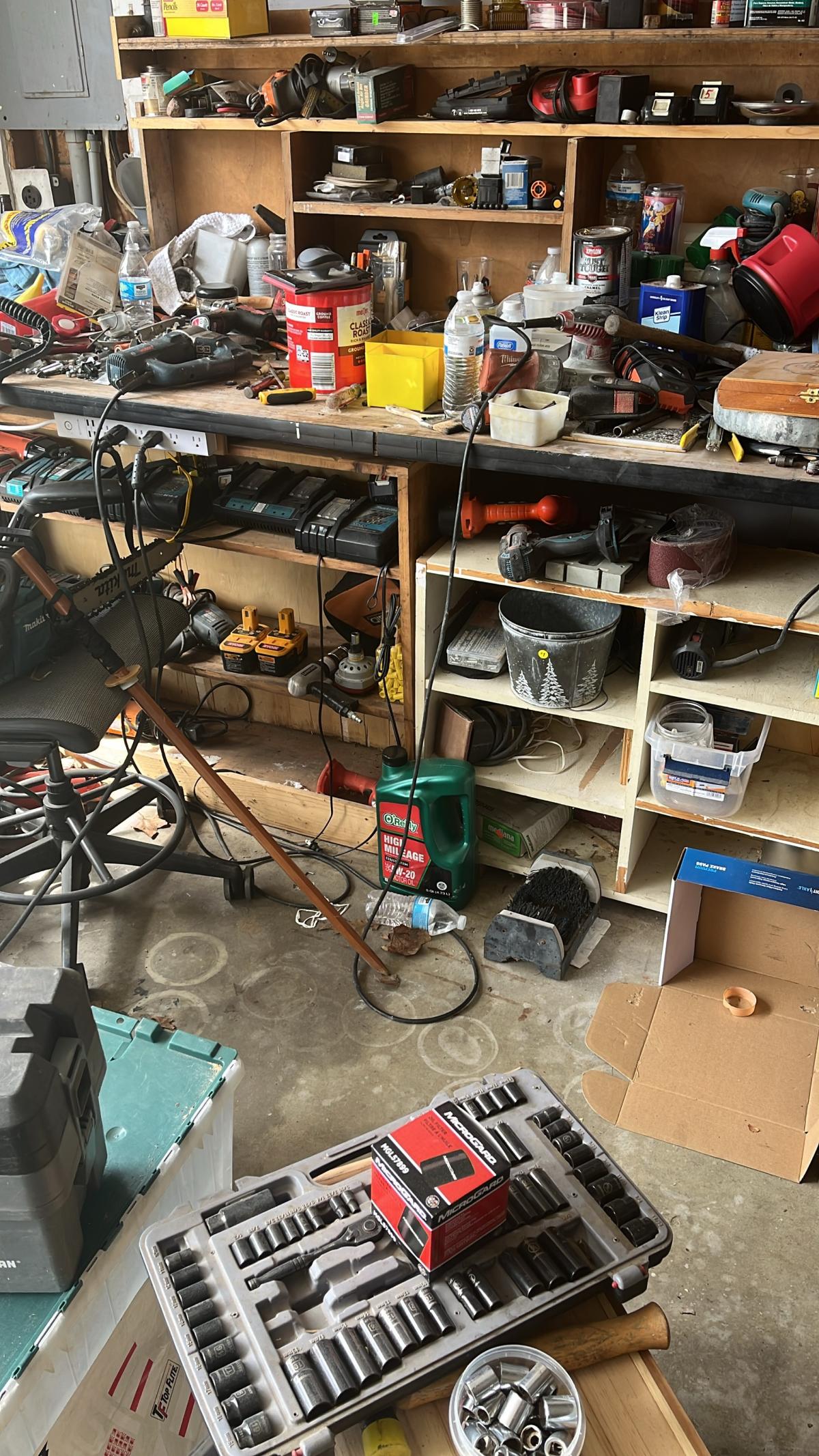 moving sale garage full of tool and more