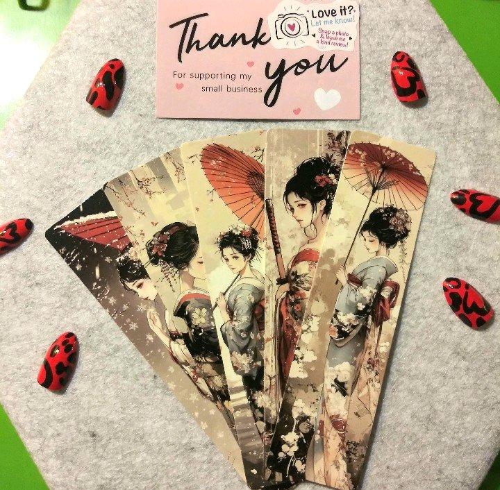 Handmade Japanese Geisha Bookmark Bundle Set of 5 - Monroeville, Alabama - FleaMarketBay