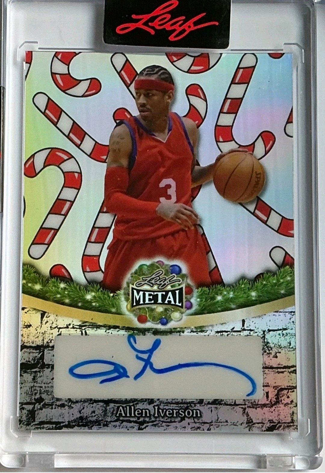 autographed allen iverson card