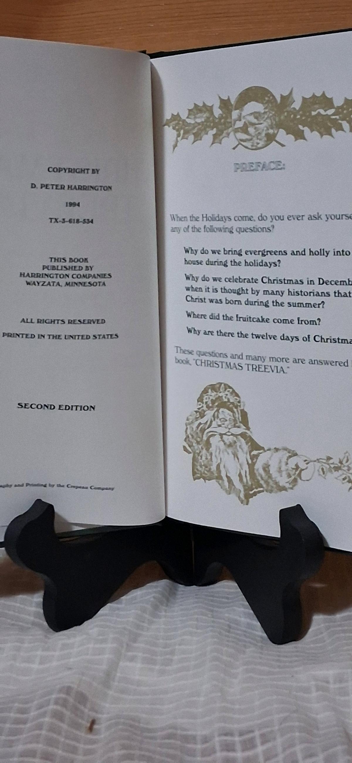 Christmas Treevia Customs and Traditions Trivia Hardcover Bo - Marshfield, Wisconsin - FleaMarketBay