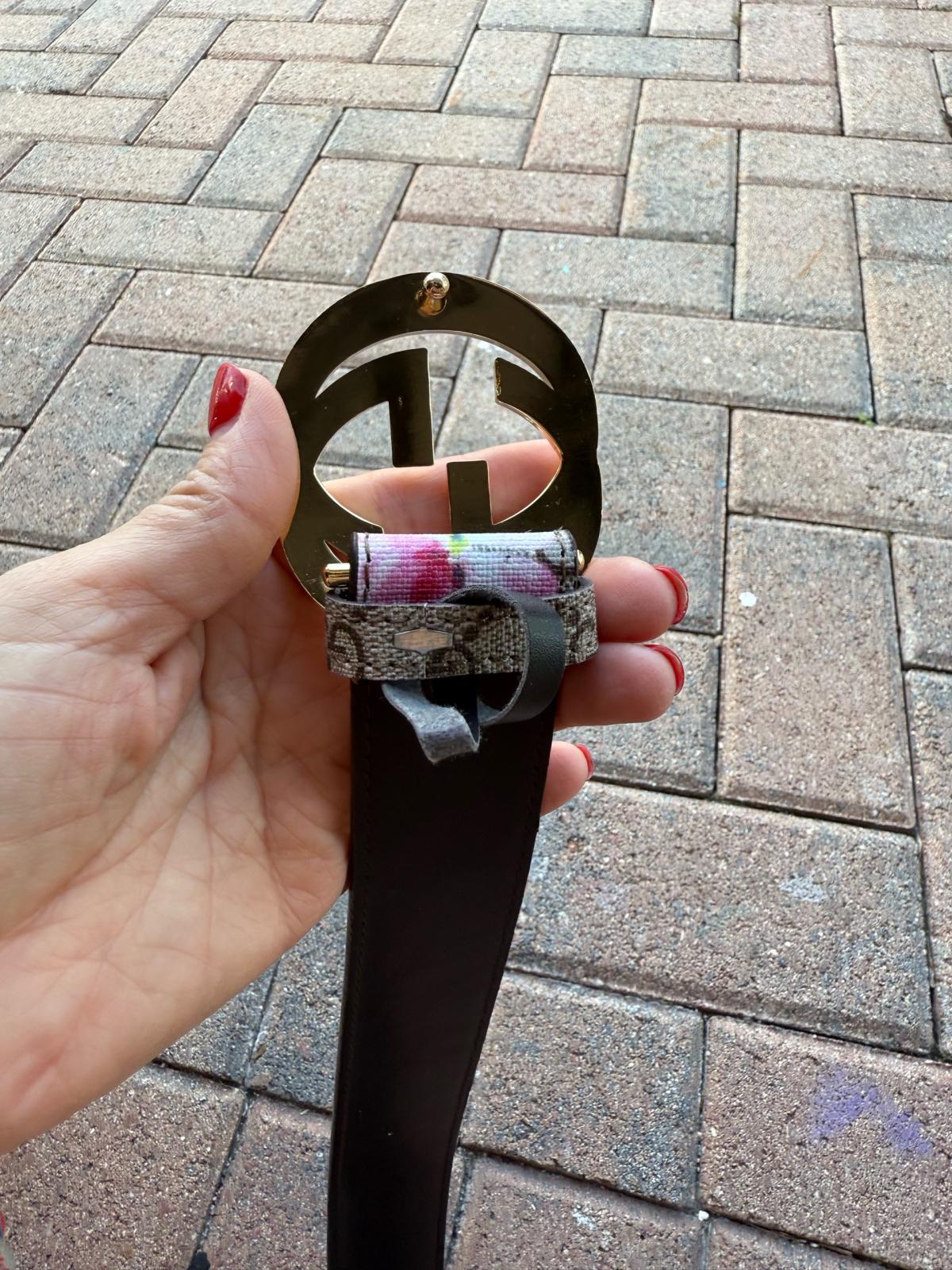Gucci belt  floral belt correa Gucci - Miami Beach, Florida - FleaMarketBay