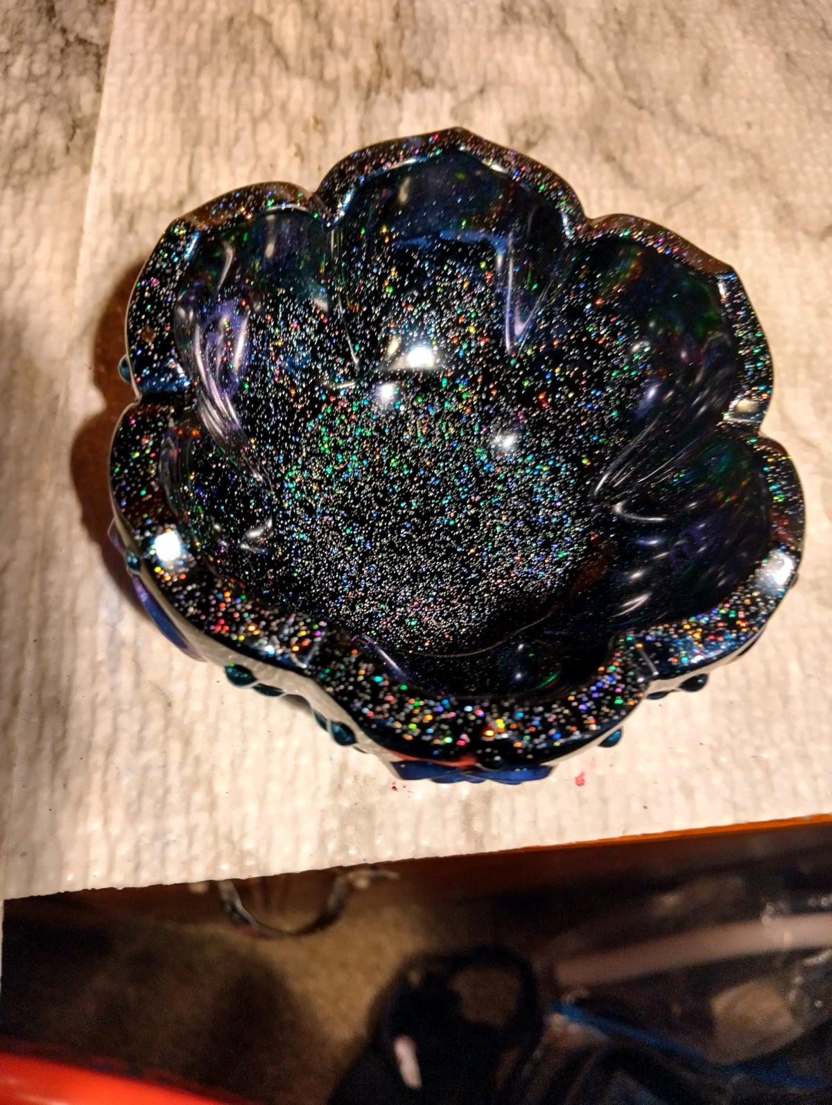 Handmade metallic Flower bowl - Bogalusa, Louisiana - FleaMarketBay