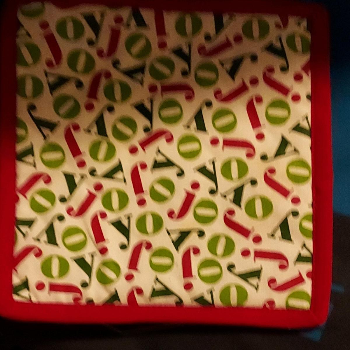Crate and Barrel JOY Potholder Set Cotton Red Green White Ch - Tucson, Arizona - FleaMarketBay