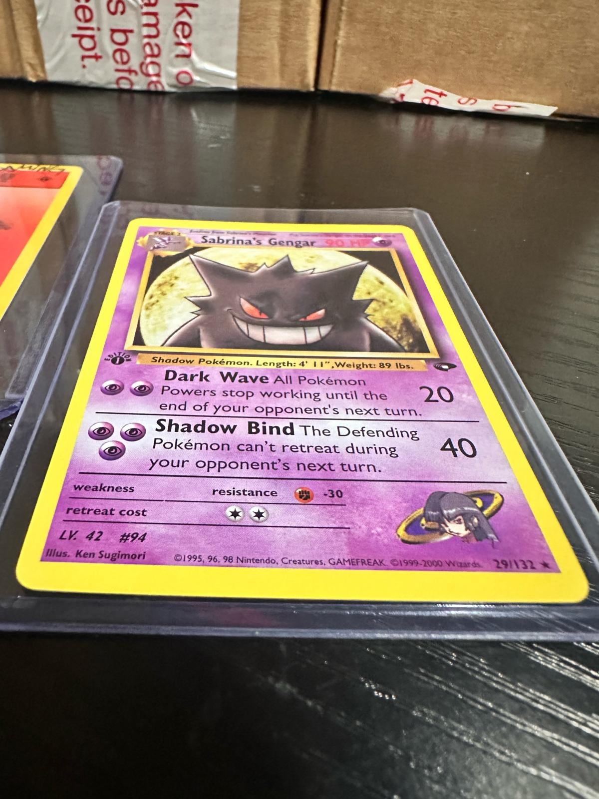Pokemon Sabrinas Gengar Moon Gym Challenge Card - Steger, Illinois - FleaMarketBay