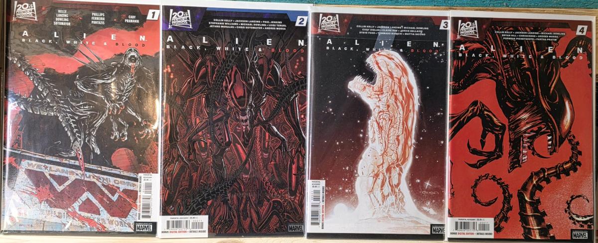 ALIEN BLACK WHITE  BLOOD Marvel Comics FULL SET 1 2 3 4 NM - Homewood, Illinois - FleaMarketBay