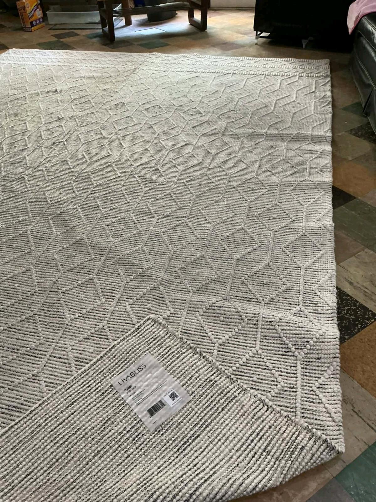 Brand New Livabliss Hygge 9x12 Wool Rug  Factory Damage on E - Douglasville, Georgia - FleaMarketBay