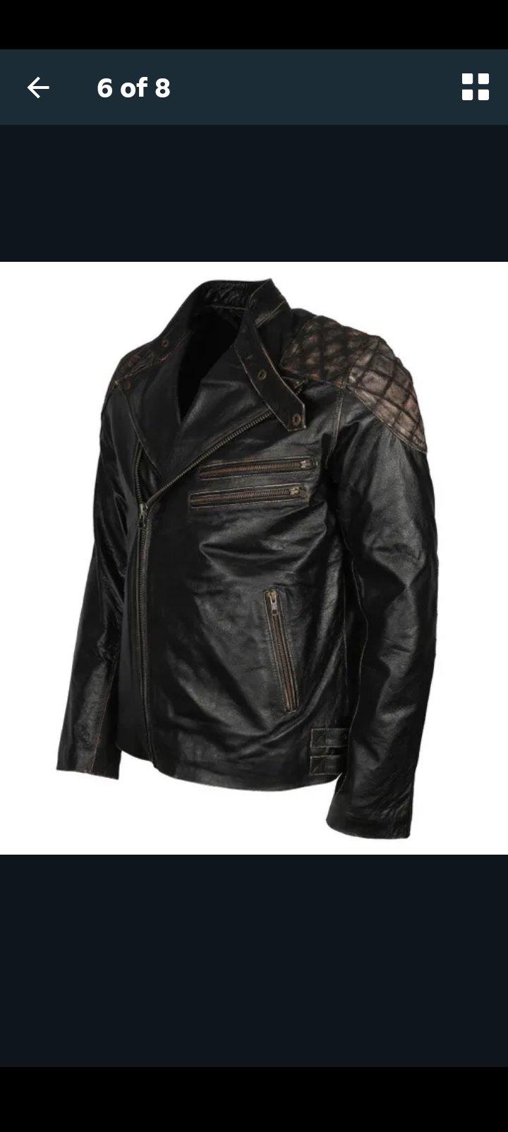 Black Leather Jacket for Men - Alliance, Ohio - FleaMarketBay