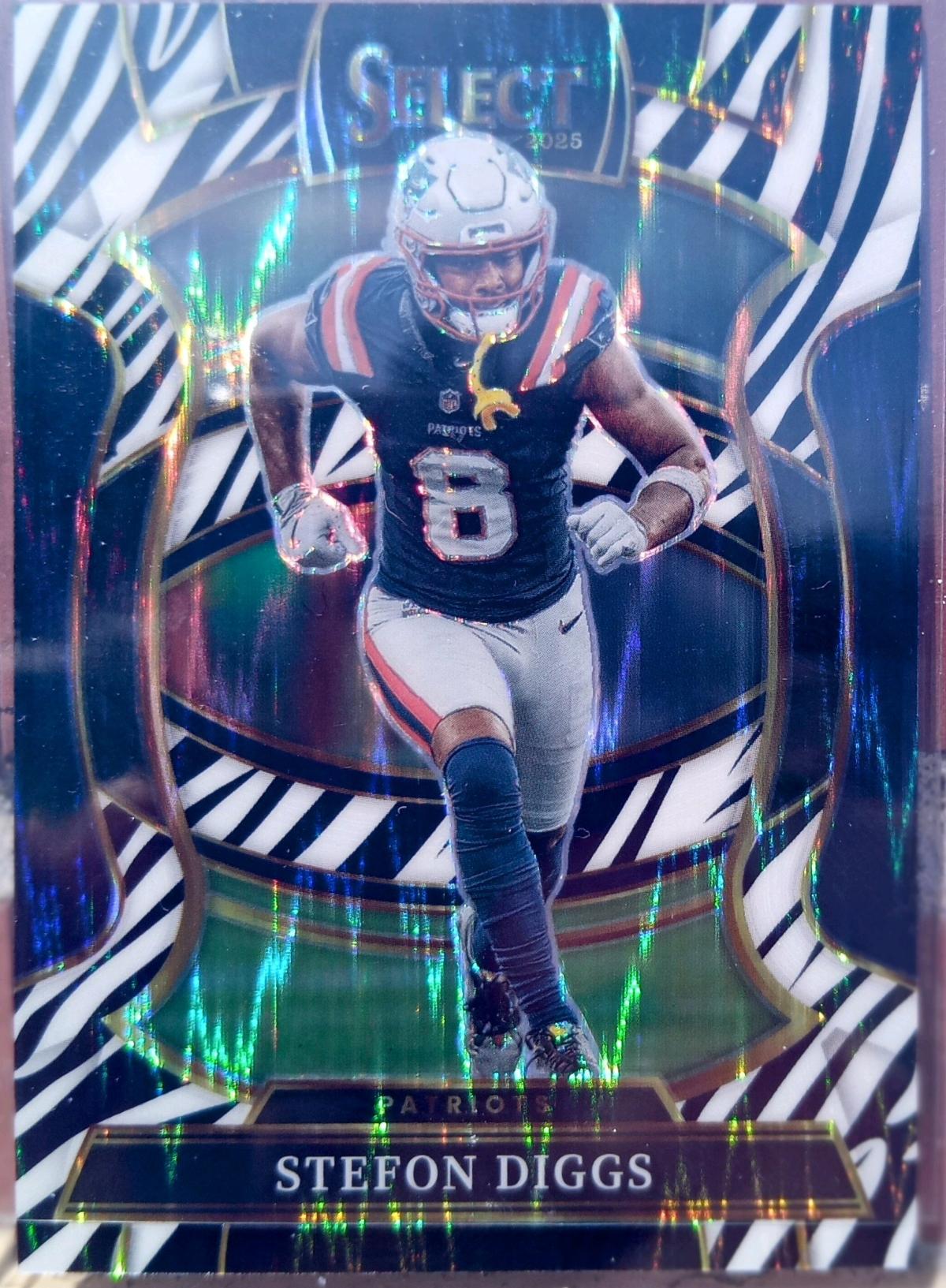 2025 Panini Select Stefon Diggs Zebra Prizm Case Hit 79 - Portland, Oregon - FleaMarketBay