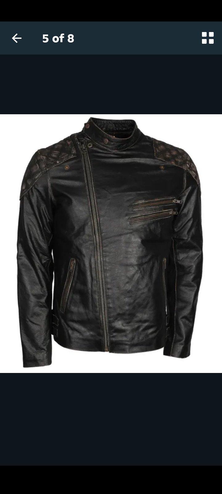 Black Leather Jacket for Men - Alliance, Ohio - FleaMarketBay