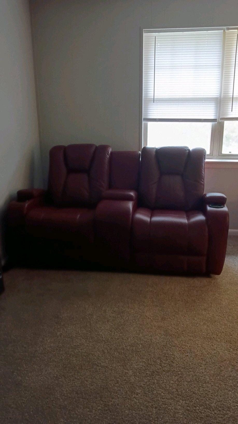 RTG Leather Recliner 3 Pcs Burgundy set - Newark, Delaware - FleaMarketBay