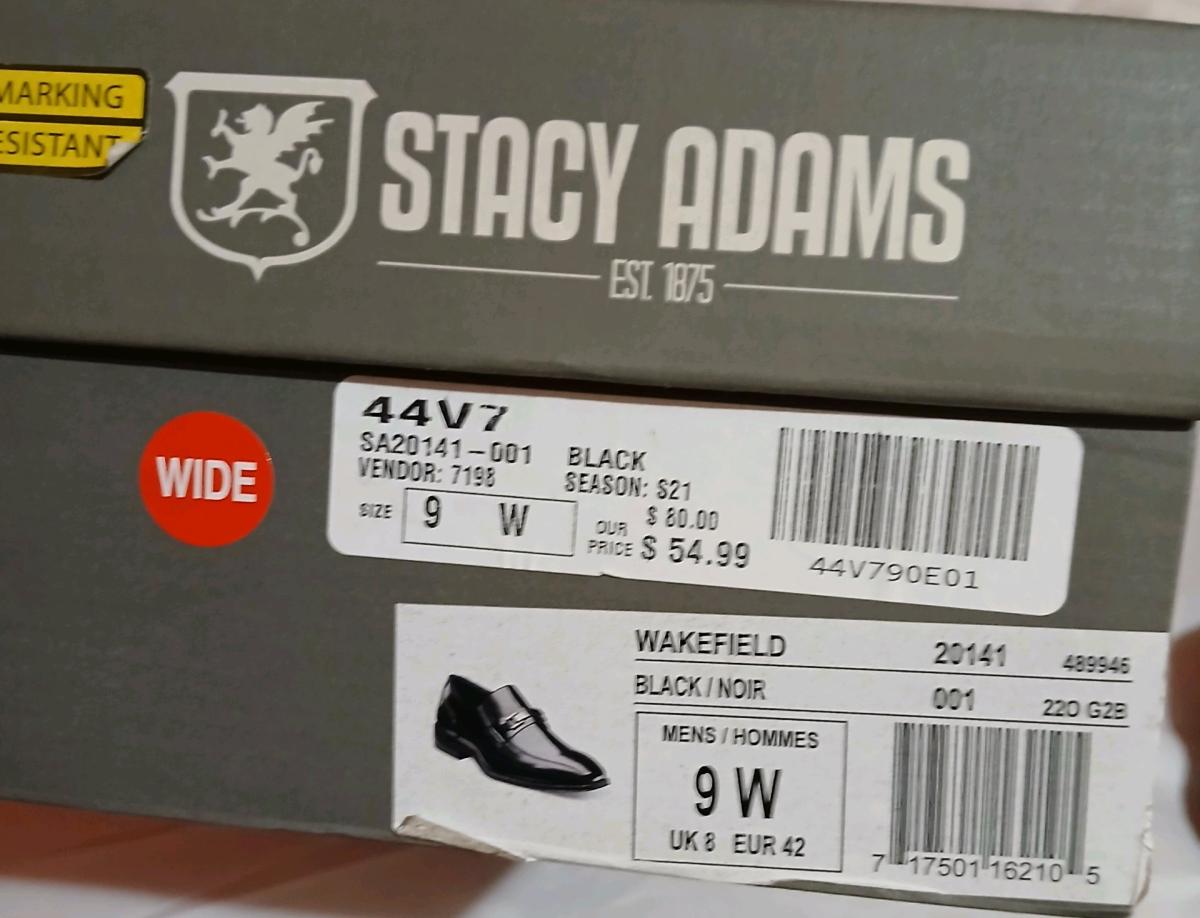 black Stacy adams Wakefield shoes size 9w brand new - San Antonio, Texas - FleaMarketBay