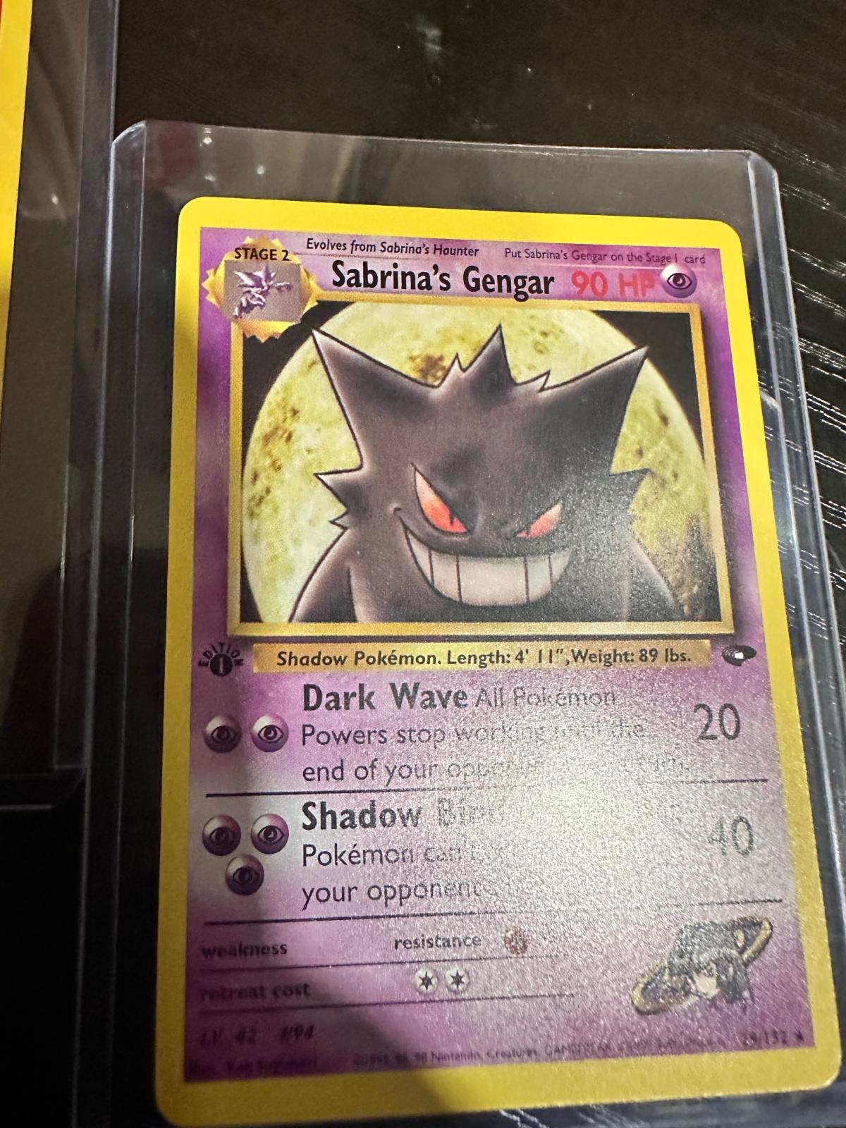 Pokemon Sabrinas Gengar Moon Gym Challenge Card - Steger, Illinois - FleaMarketBay