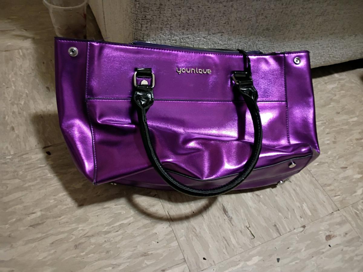 purse purple neon