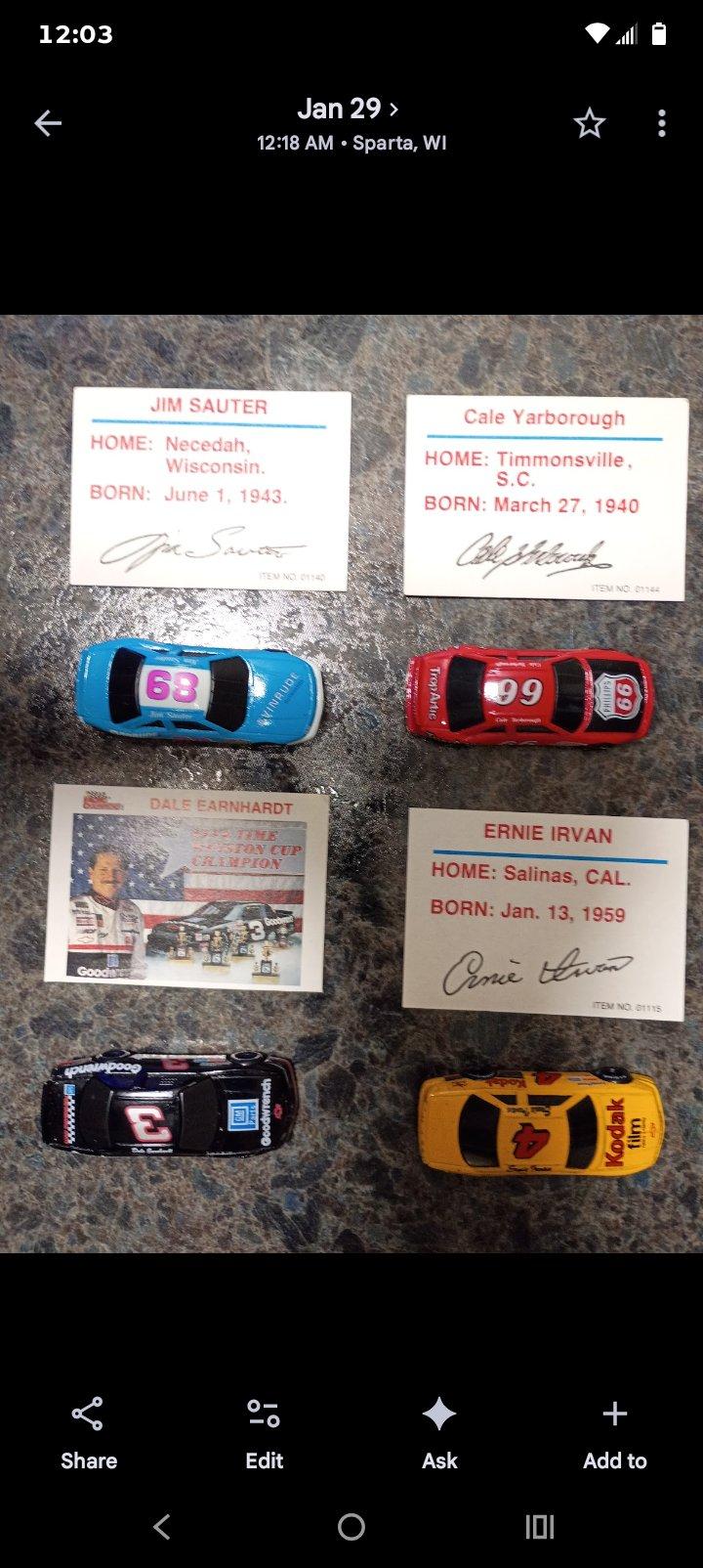 racing champions autographs and collectors cars - Tomah, Wisconsin - FleaMarketBay