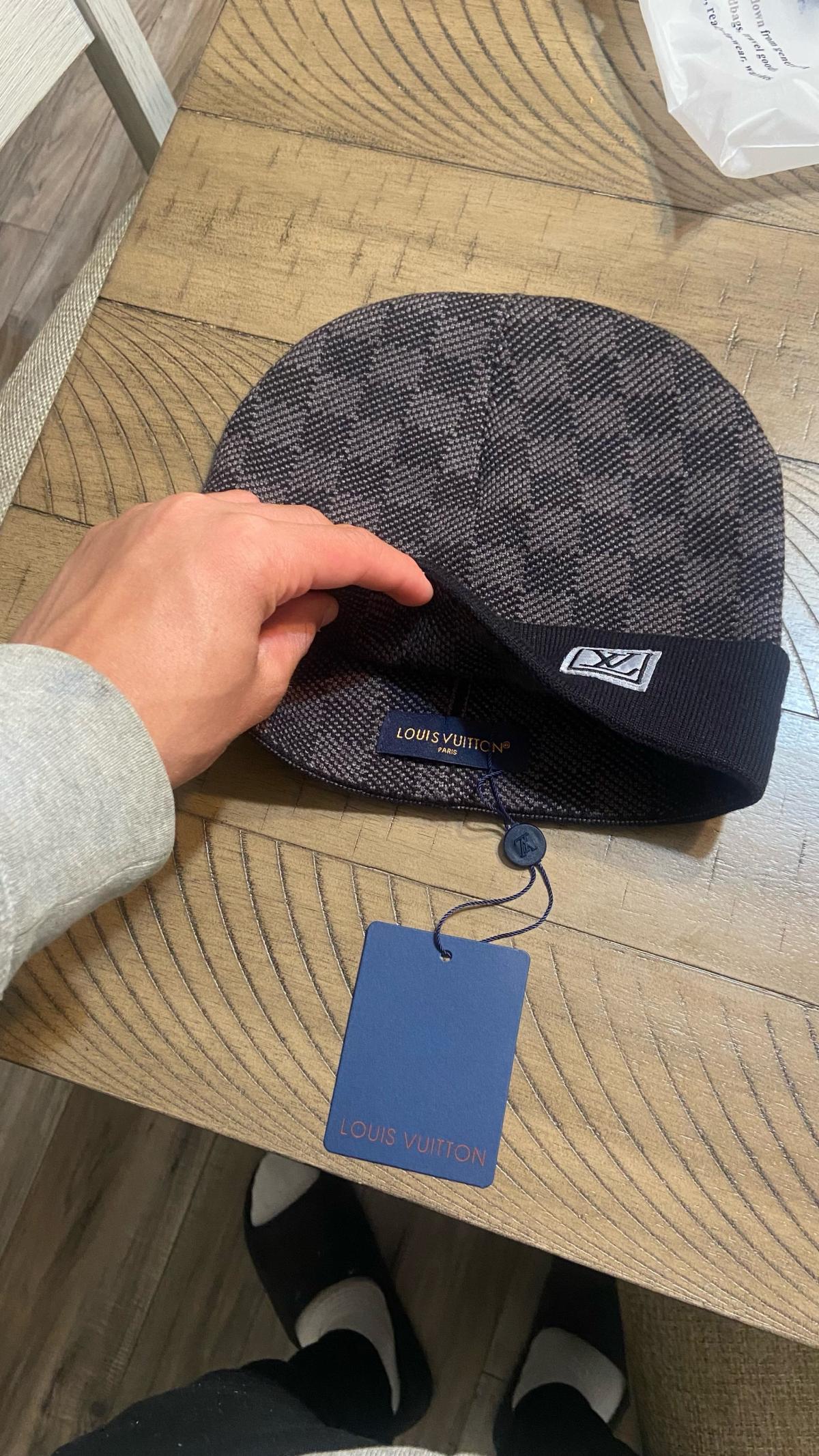 Dark grey Lv designer beanie - New Iberia, Louisiana - FleaMarketBay