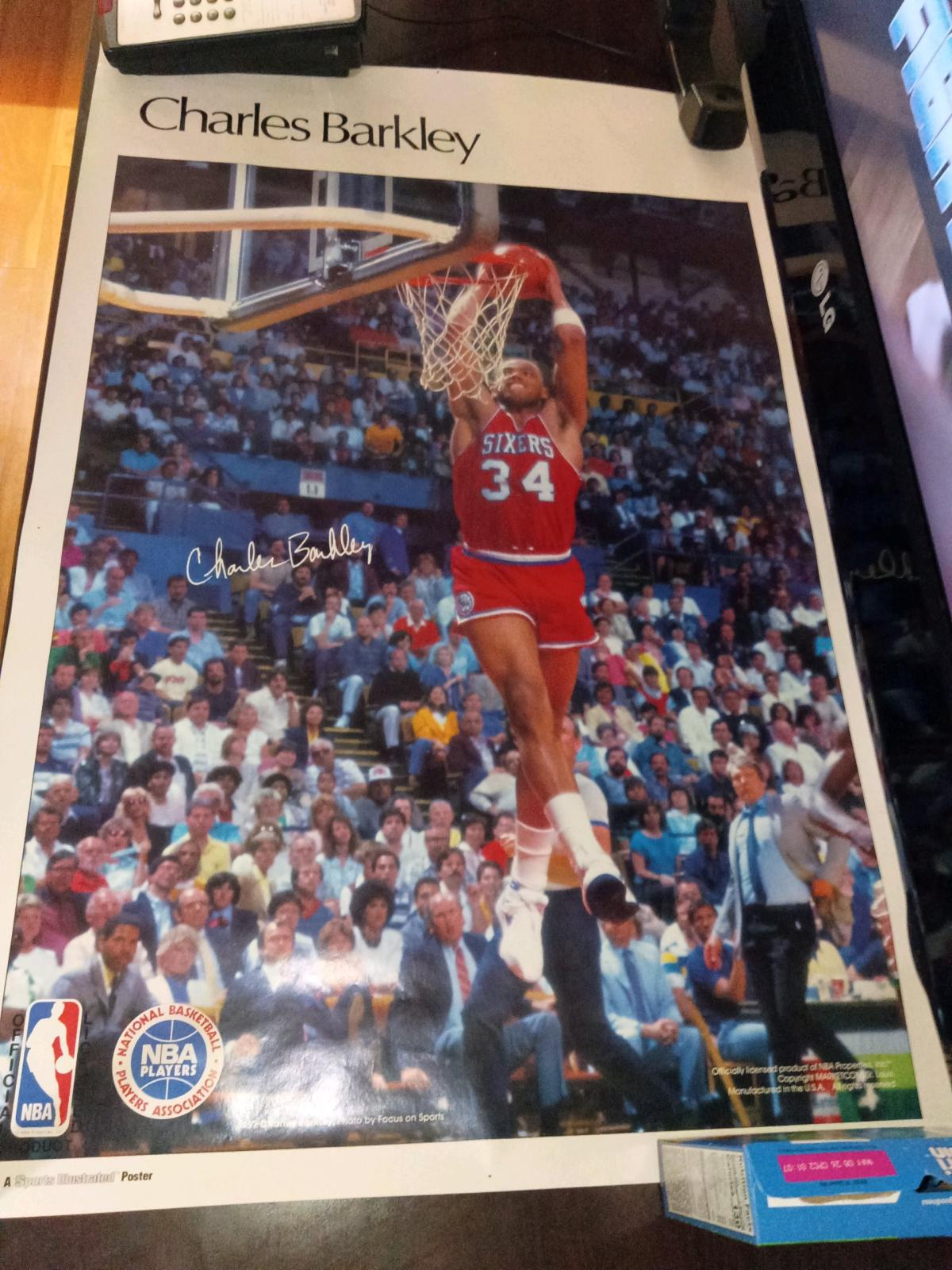 1985 Charles Barkley rookie slam sports illustrated poster - Hamilton, Ohio - FleaMarketBay