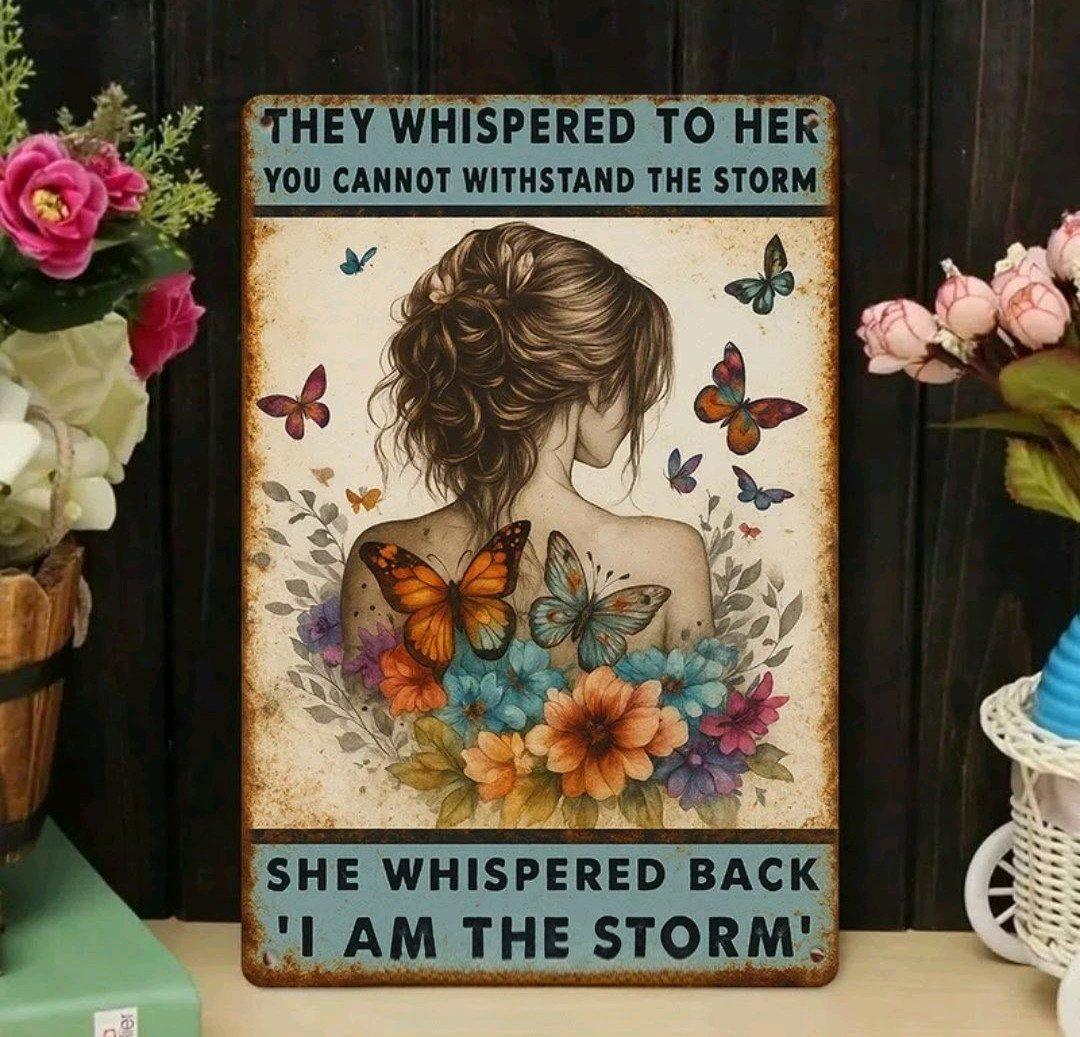 Metal Wall Decor Featuring Woman and Butterflys - Palm Bay, Florida - FleaMarketBay