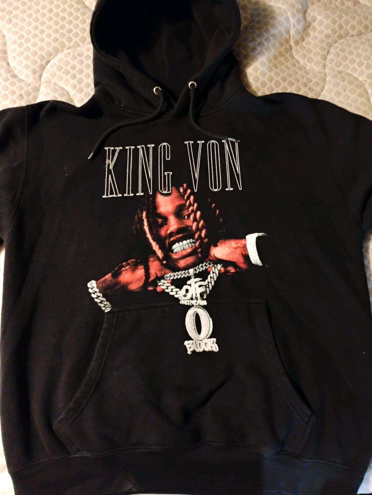 King Von Portrait Hoodie Extra Large - Versailles, Missouri - FleaMarketBay