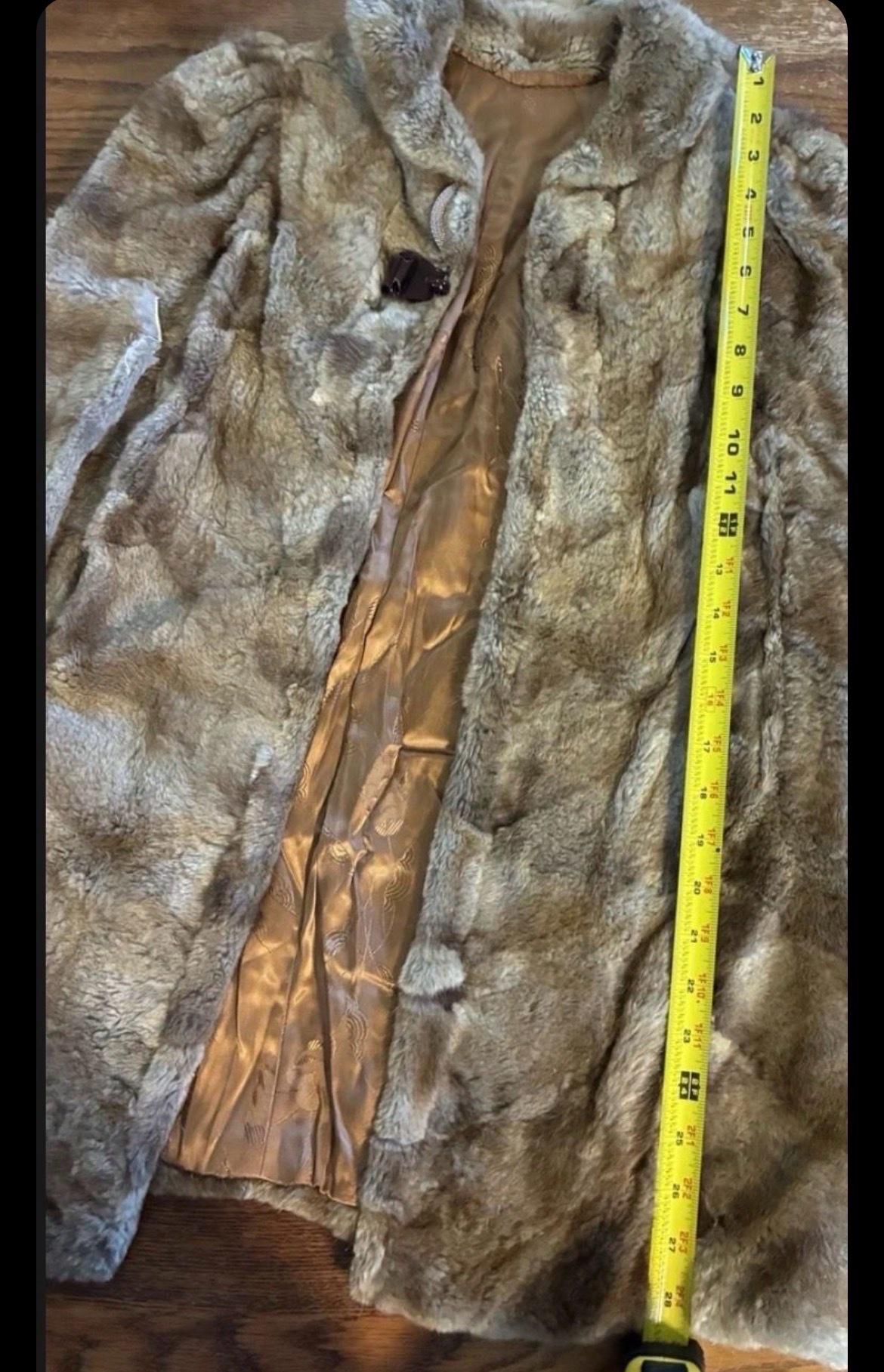Vintages REAL FUR Rabbit Shawl Cape with arm Holes and hook - Portland, Oregon - FleaMarketBay