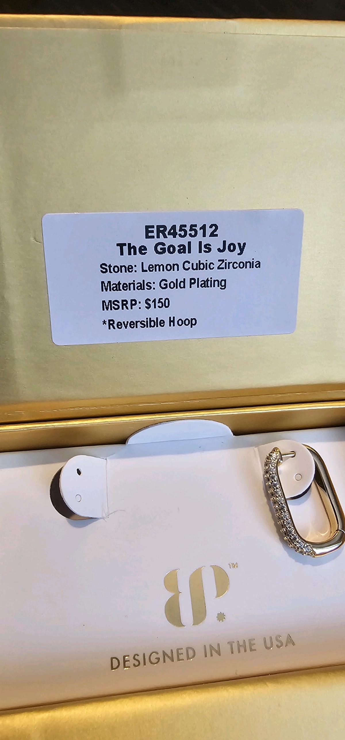 Lemon Cubic Zirconia Reversible Hoops - Moncks Corner, South Carolina - FleaMarketBay