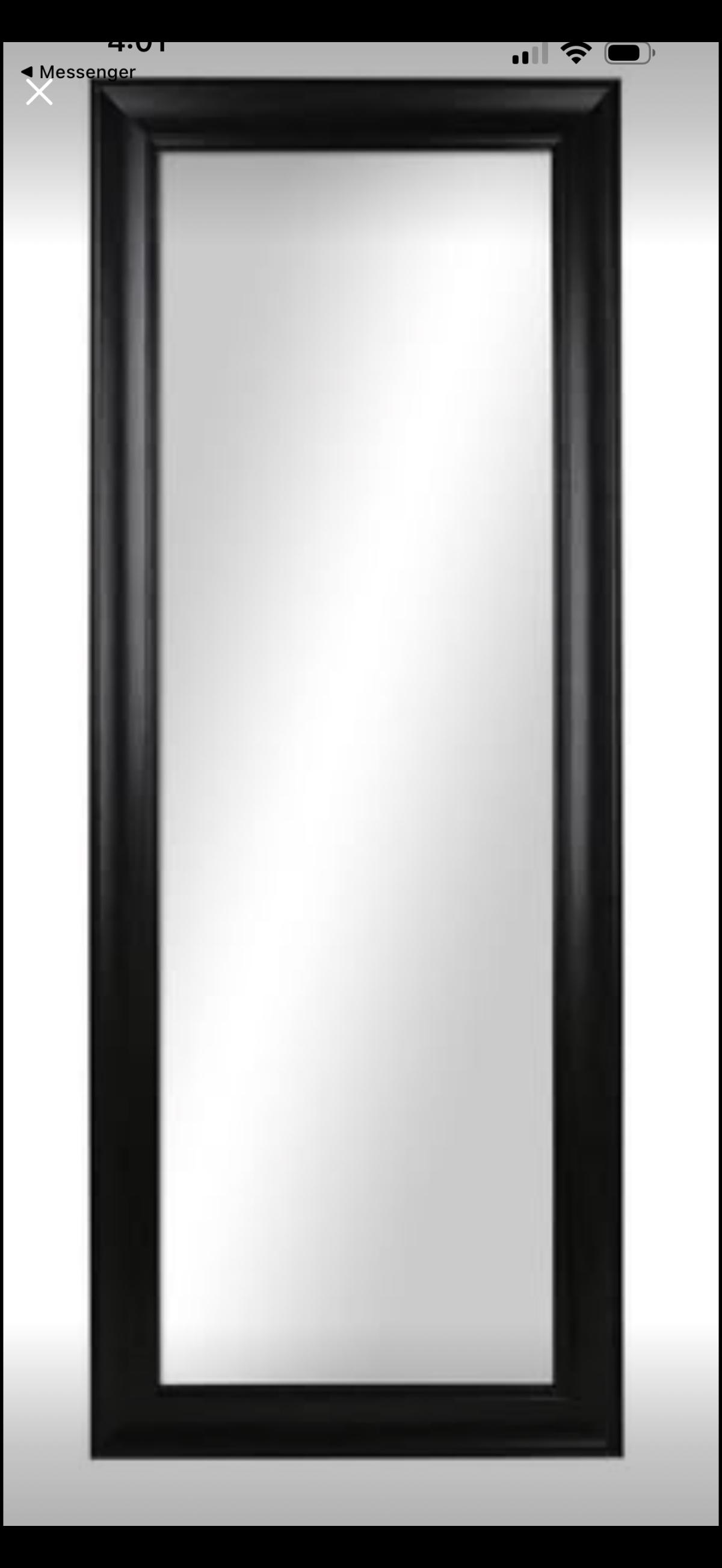 Two 27x70z Black Rectangle Large FullLength Floor Mirror - El Cajon, California - FleaMarketBay