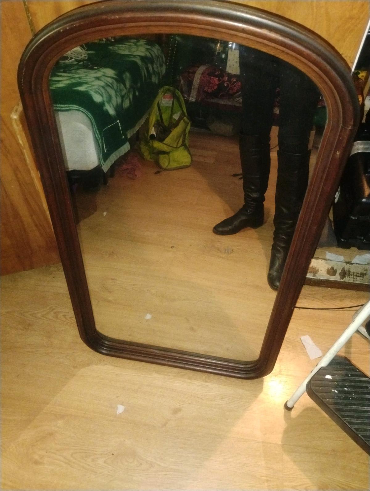 vintage mirror made from real wood - Oakland, California - FleaMarketBay