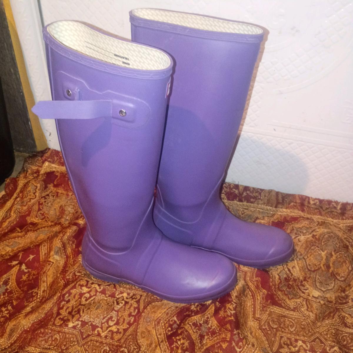 Hunter Purple Rain Boots womens 9 - Fort Worth, Texas - FleaMarketBay