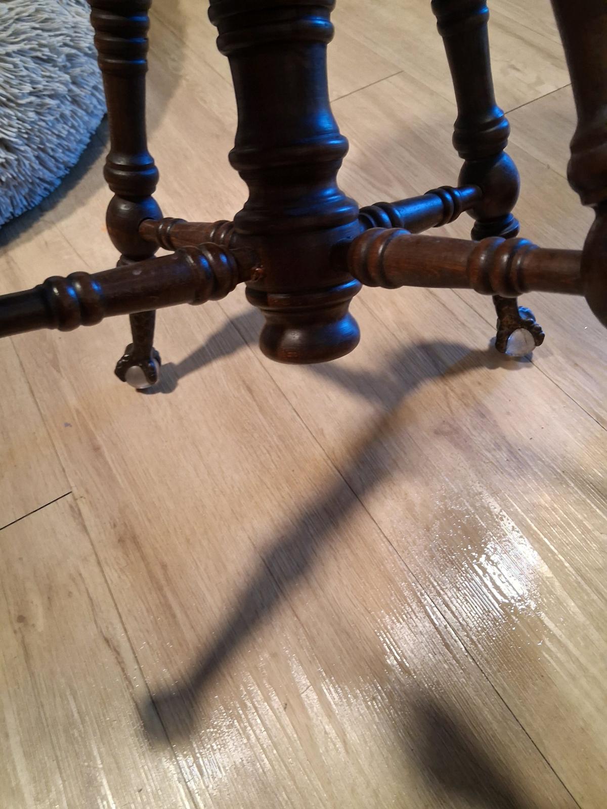 H HOLTZMAN ANTIQUE WOODEN CLAW FOOT PIANO STOOL - Minneapolis, Minnesota - FleaMarketBay