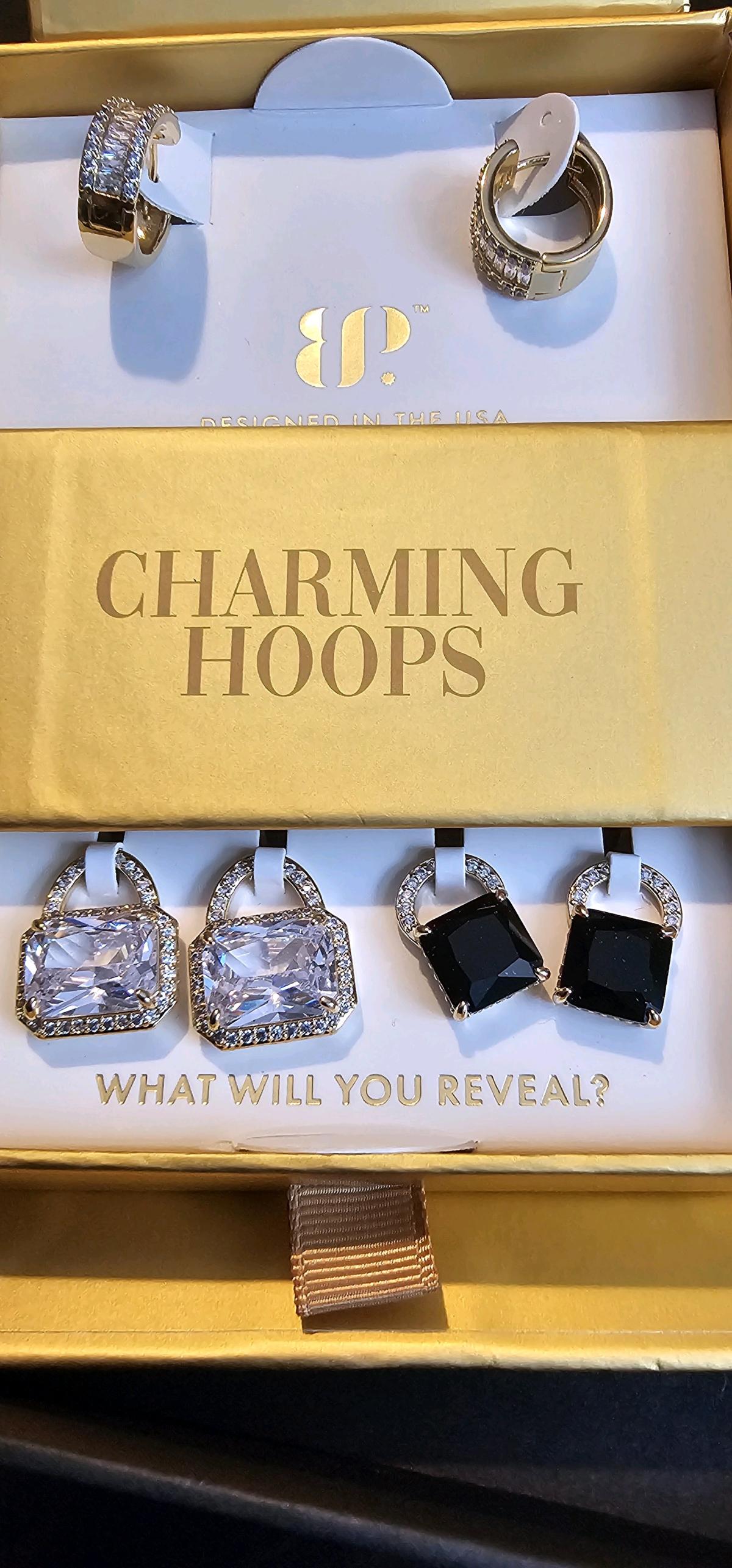 Black Onyx  and Diamond Cubic Zirconia Earrings - Moncks Corner, South Carolina - FleaMarketBay
