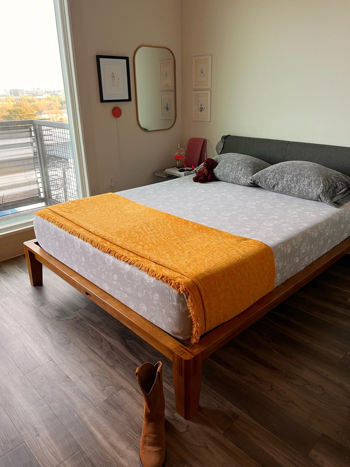 Walnut Queensize Bedframe by Thuma - Dallas, Texas - FleaMarketBay