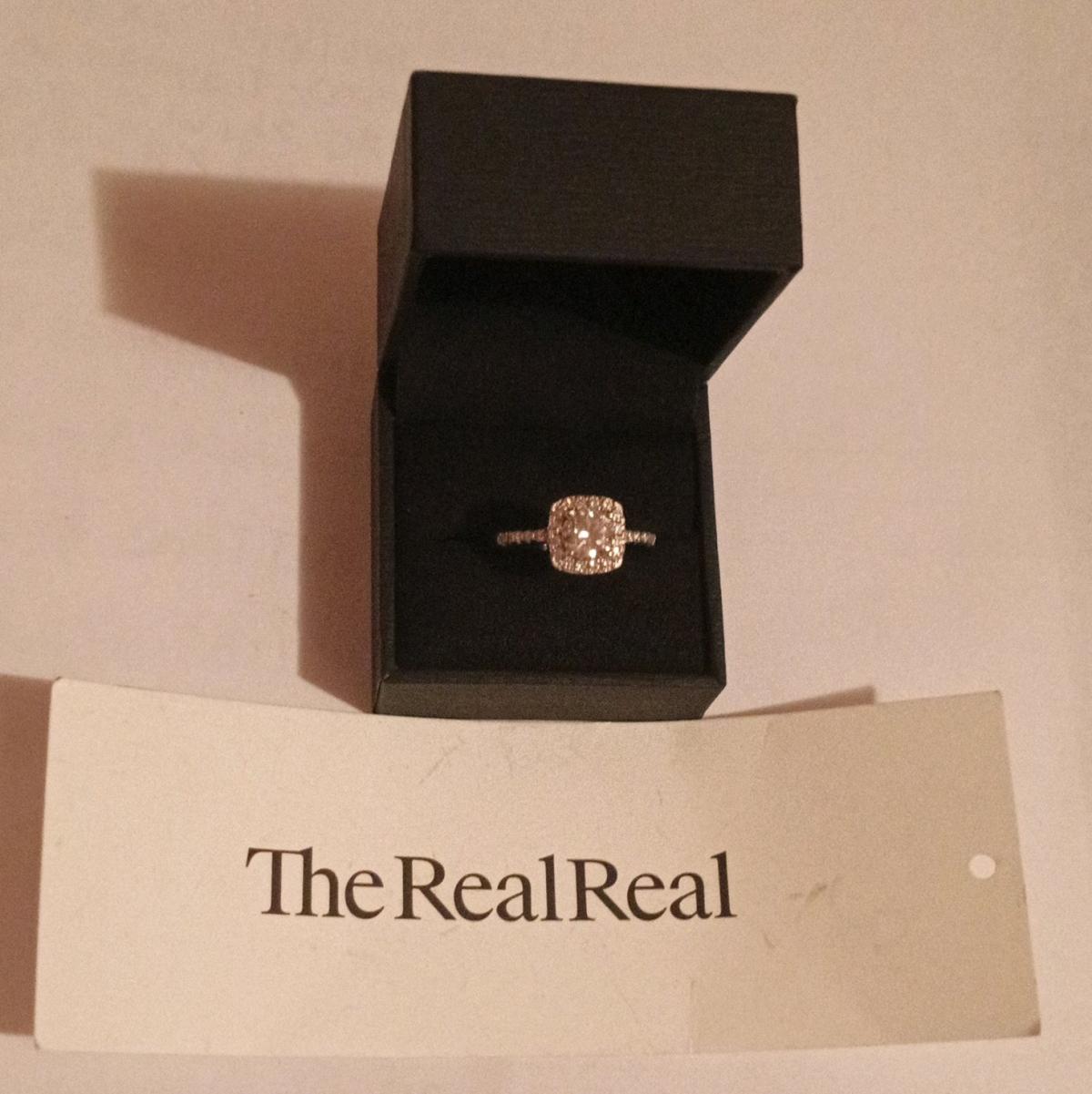 4 prong silver engagement ring with a 4ct natural diamond - Double Springs, Alabama - FleaMarketBay