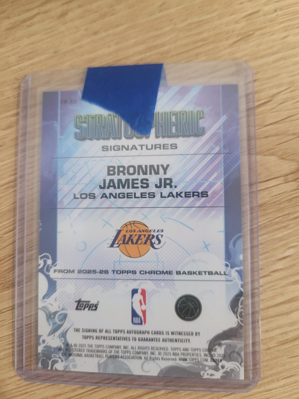 Bronny James Stratospheric Autographed Card - Wind Gap, Pennsylvania - FleaMarketBay