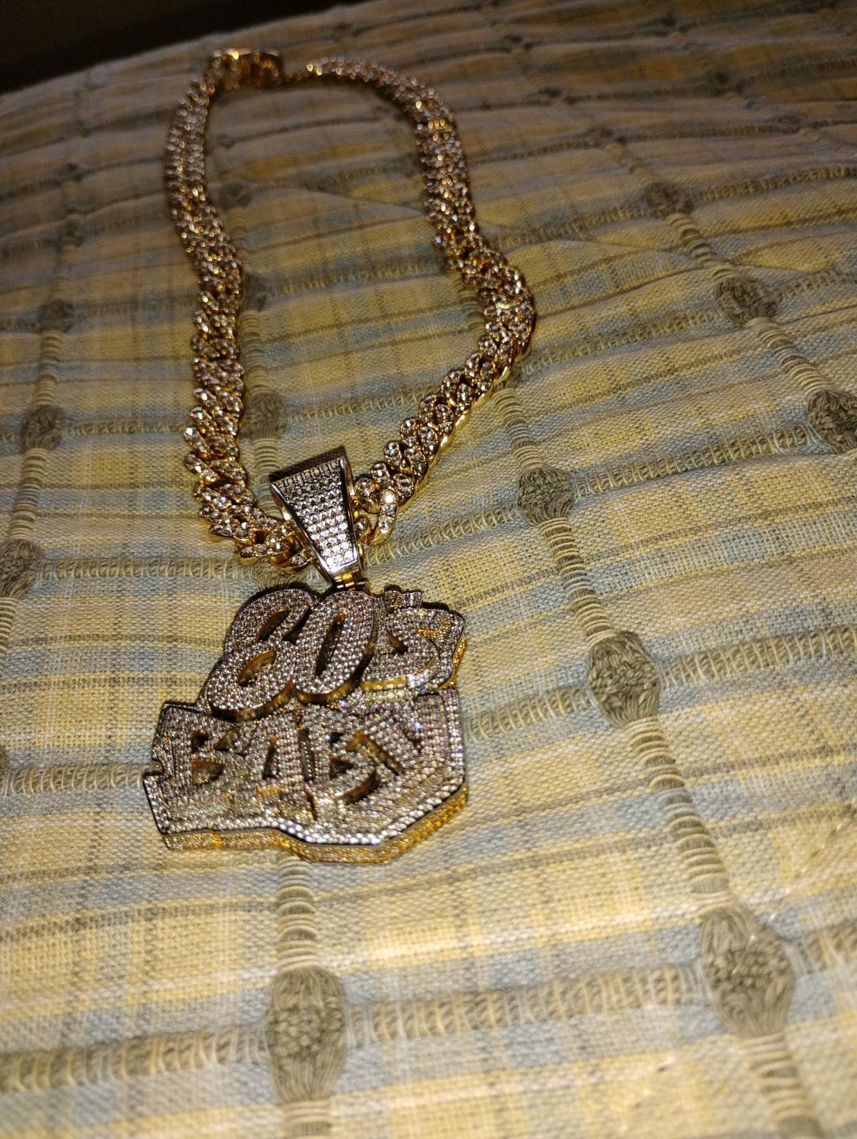 80s Baby Iced Out Cuban Chain - Buford, Georgia - FleaMarketBay