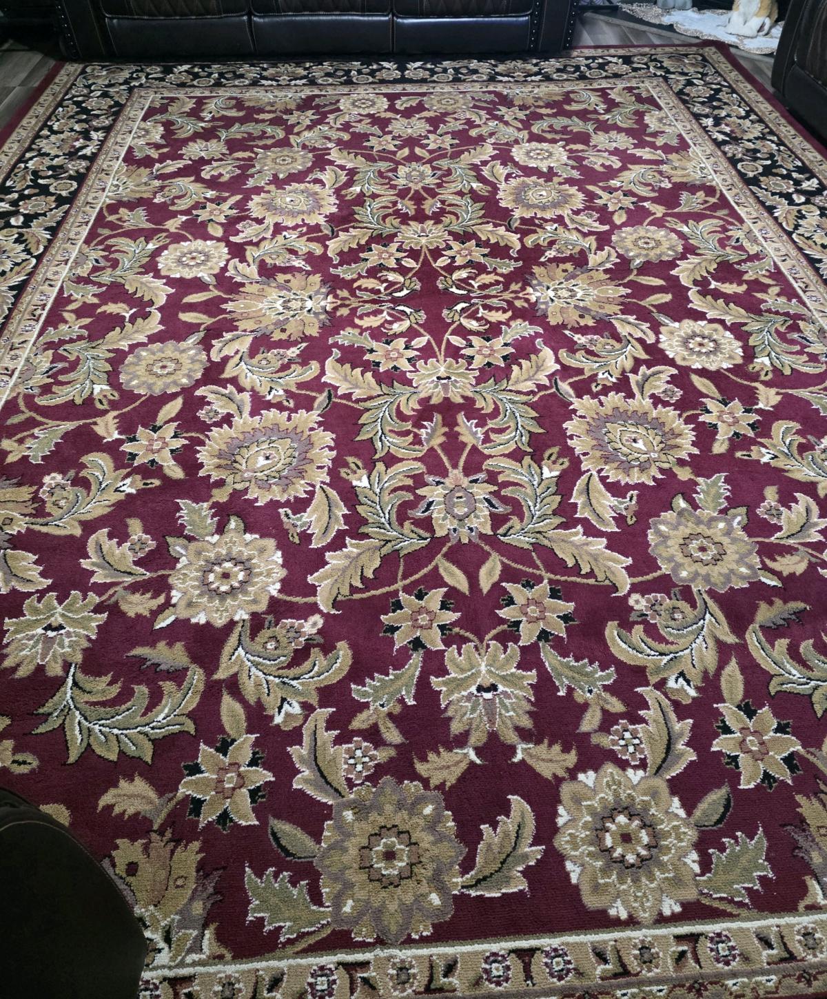 Rug Color RedBlch Kashan  Size 9f10 in   x13ft2in - Winston Salem, North Carolina - FleaMarketBay