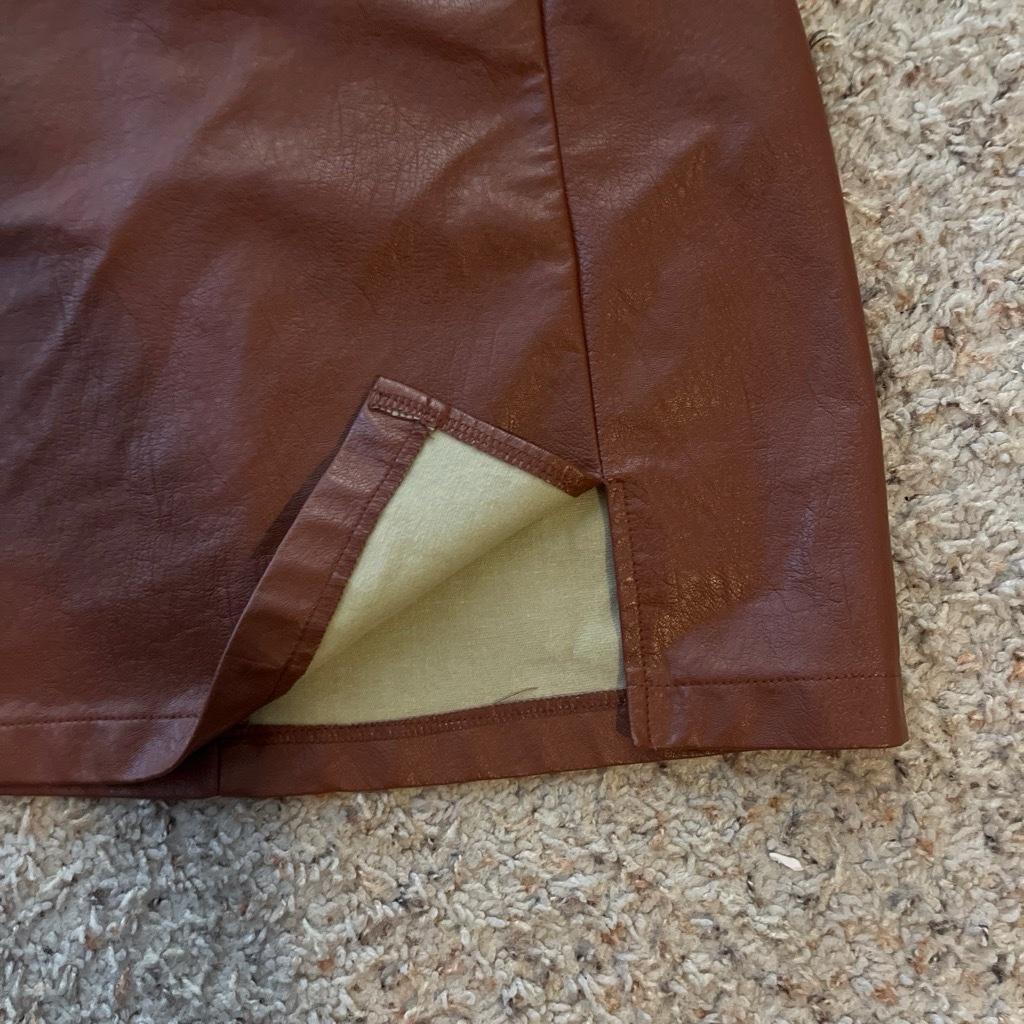 brown faux leather skirt - Elk Grove, California - FleaMarketBay