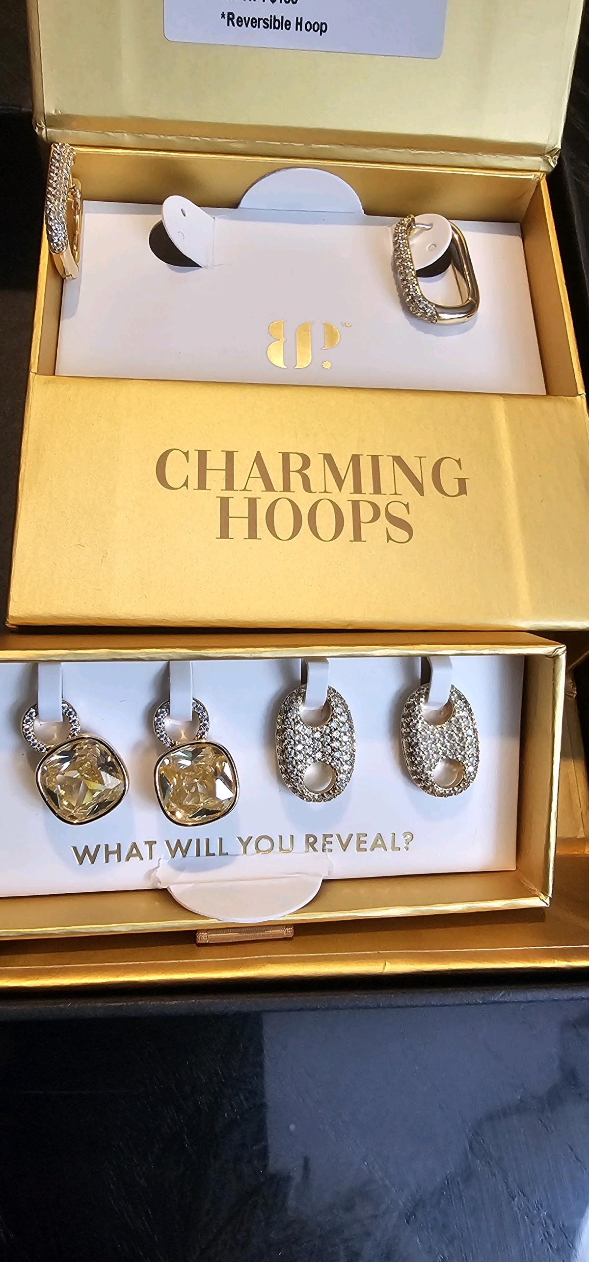 Lemon Cubic Zirconia Reversible Hoops - Moncks Corner, South Carolina - FleaMarketBay