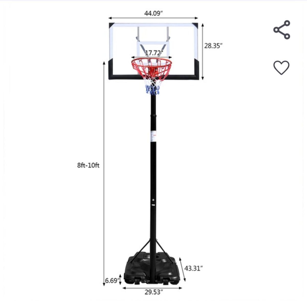 NIB Indoor Outdoor Basketball Goal Set w Backboard Hoop 810 - Rockford, Illinois - FleaMarketBay