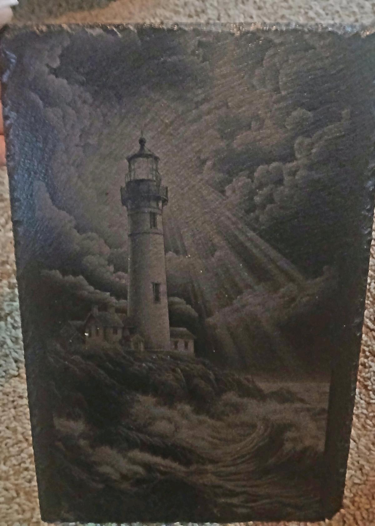 laser engraved lighthouse and downtown bridge in Beaufort sc - Beaufort, South Carolina - FleaMarketBay
