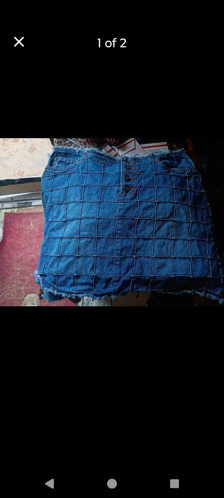 A Sexy Large Denim Jean Skirt - Swansea, South Carolina - FleaMarketBay