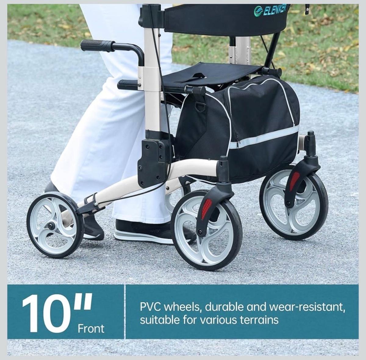 ELENKER Upright Walker Stand Up Folding Rollator Walker with - El Monte, California - FleaMarketBay