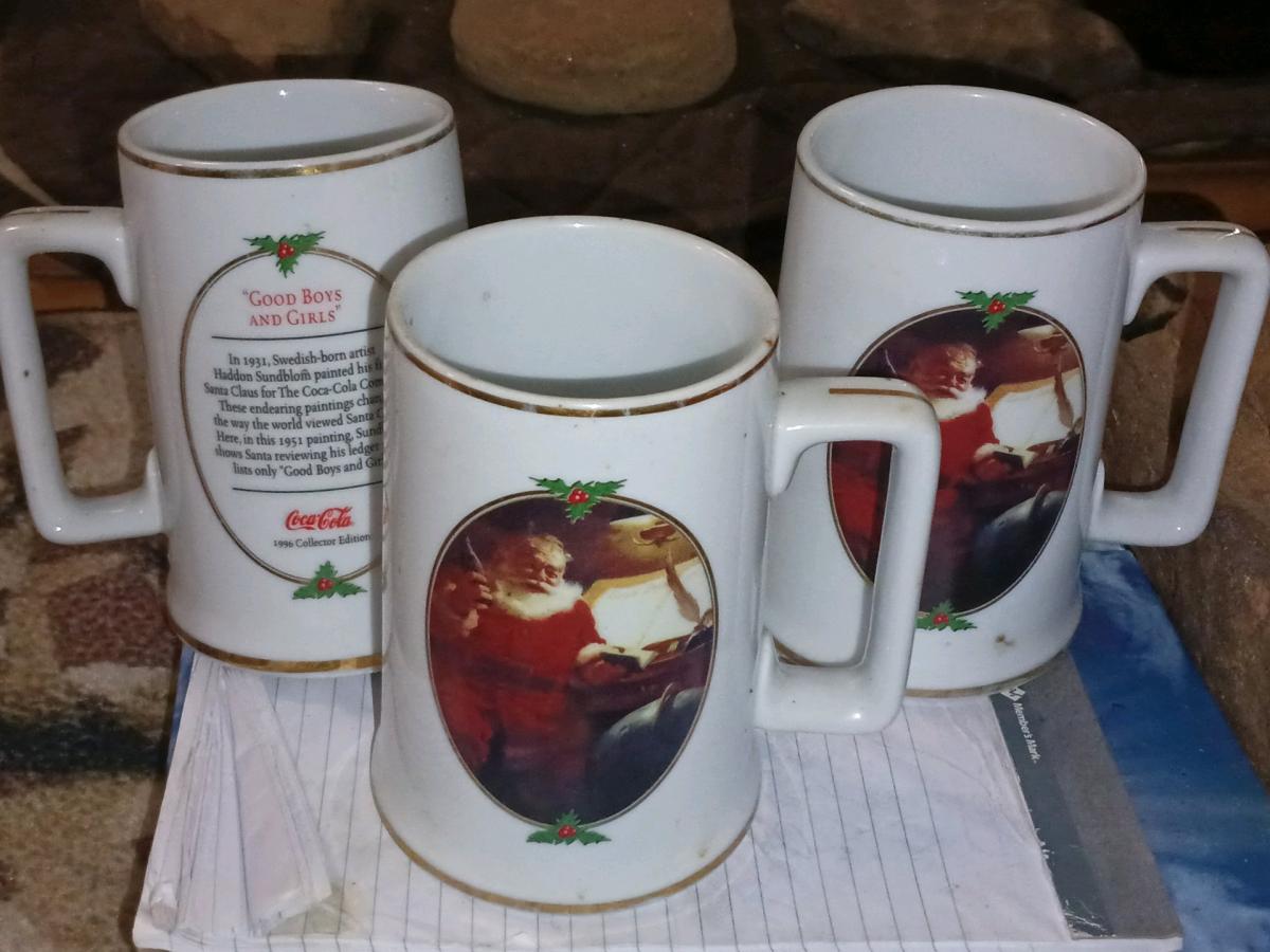 Christmas mugs coke - Hamilton, Alabama - FleaMarketBay